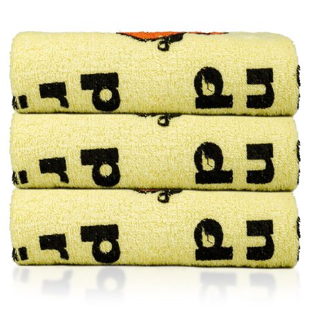 Yellow Printed Baby Bath Towel